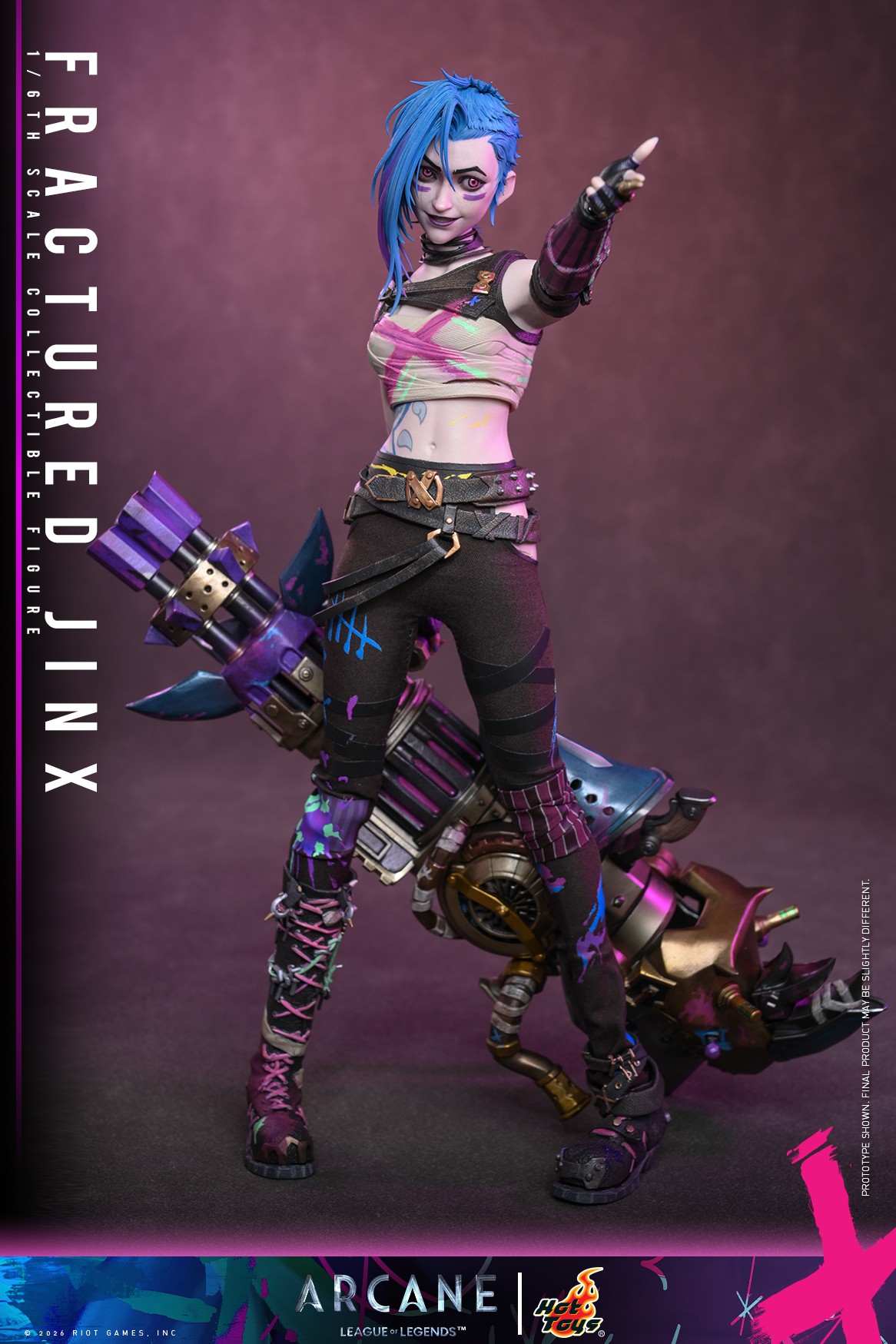 Pre-Order Hot Toys Arcane League of Legends Fractued Jinx Sixth Scale Figure TMS183